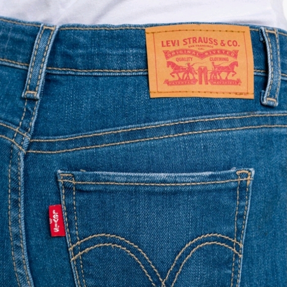 Levi's 720 Girls' High-Rise Super Skinny Distressed Jeans ~  Medium Wash Blue - Picture 5 of 16